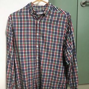 Long sleeve primary color checkered shirt